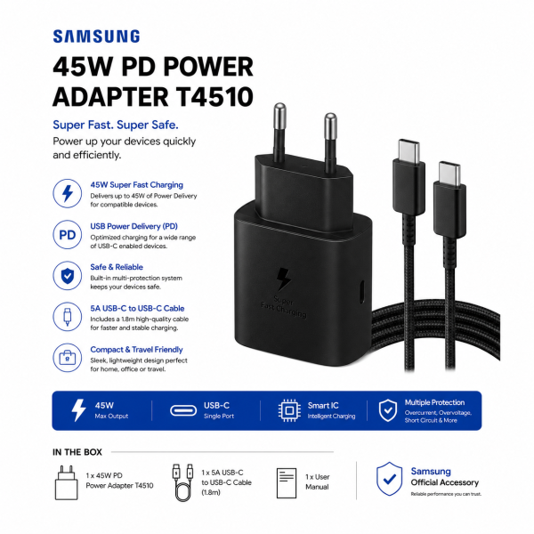 Samsung 45W PD Power Adapter T4510